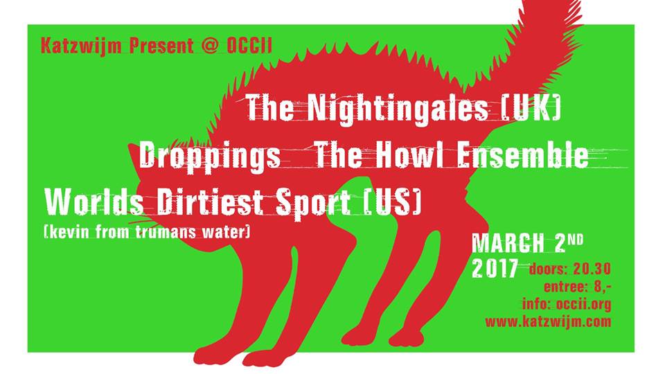 NIGHTINGALES (UK) + THE HOWL ENSEMBLE + DROPPINGS + WORLDS DIRTIEST SPORT (US, Kevin of Trumans Water) + DJ Supersonic Tim