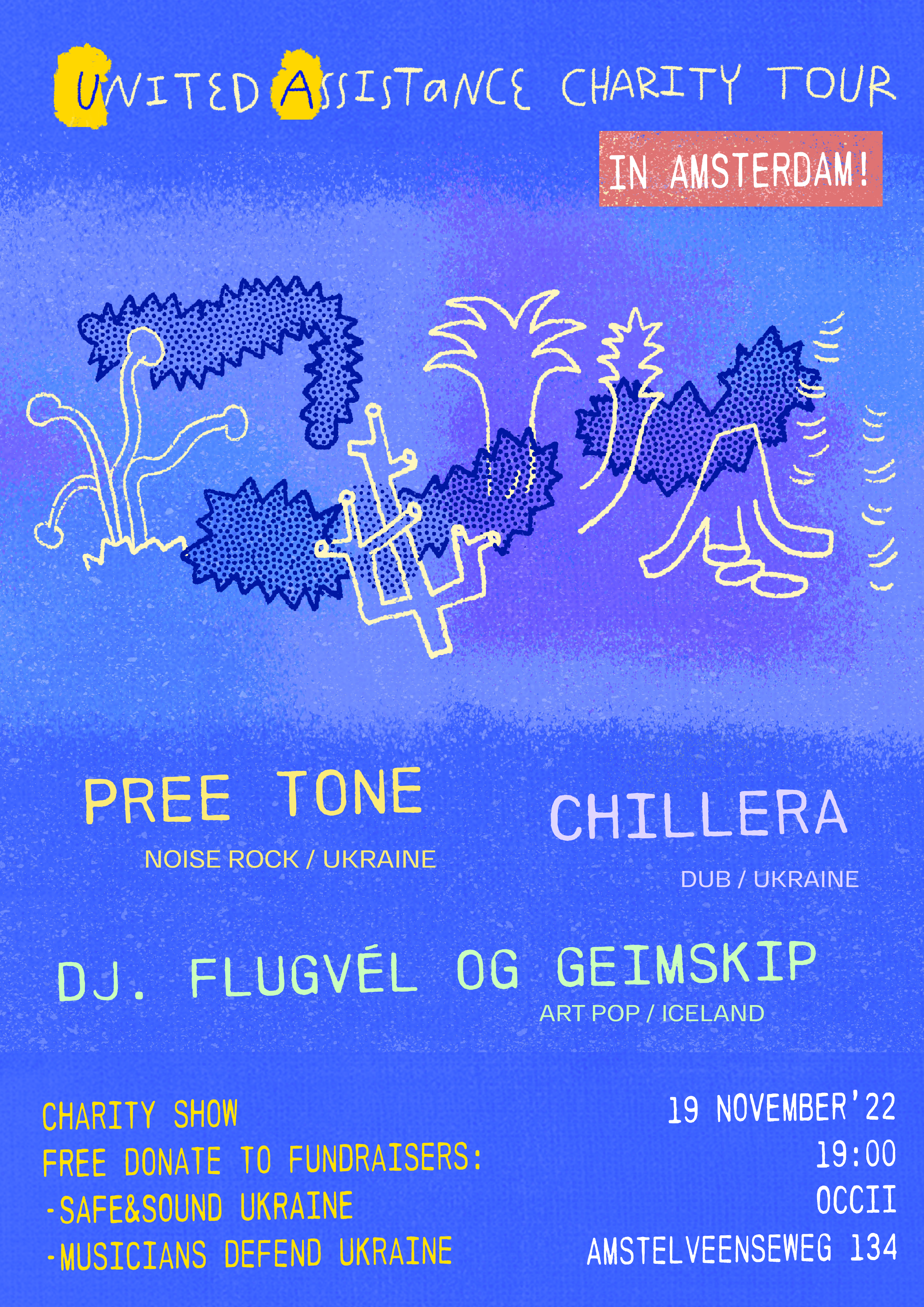 Geertruida presents: PREE TONE (UA) + DJ. FLUGVÉL OG GEIMSKIP (IS) + CHILLERA (UA)