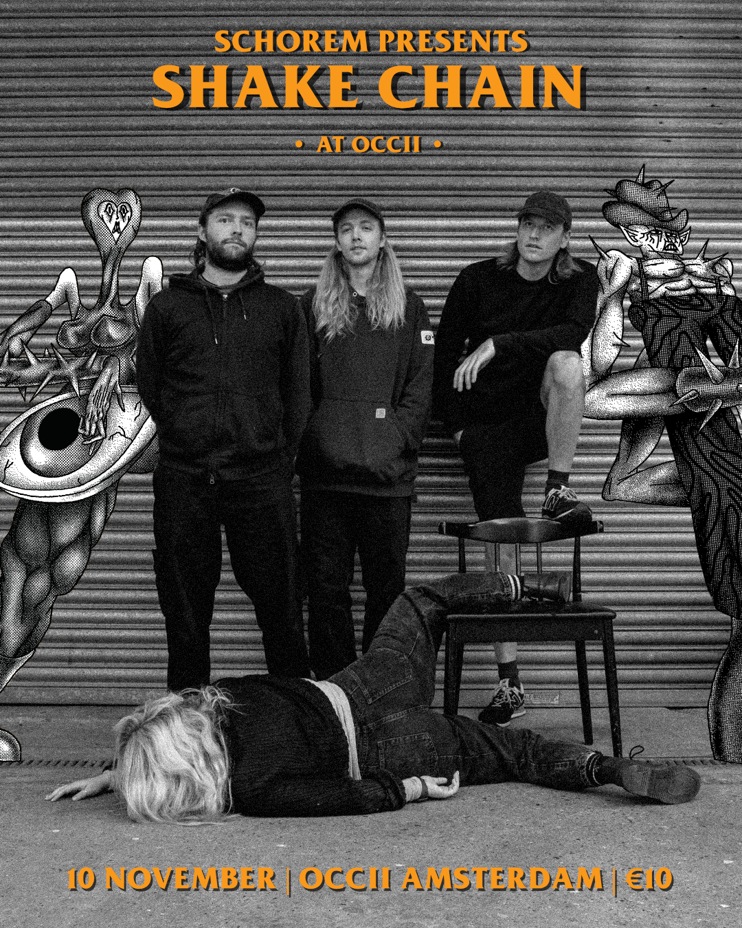SHAKE CHAIN (UK) + NO BRAIN + BURGER SERVICE + DJ STEVE