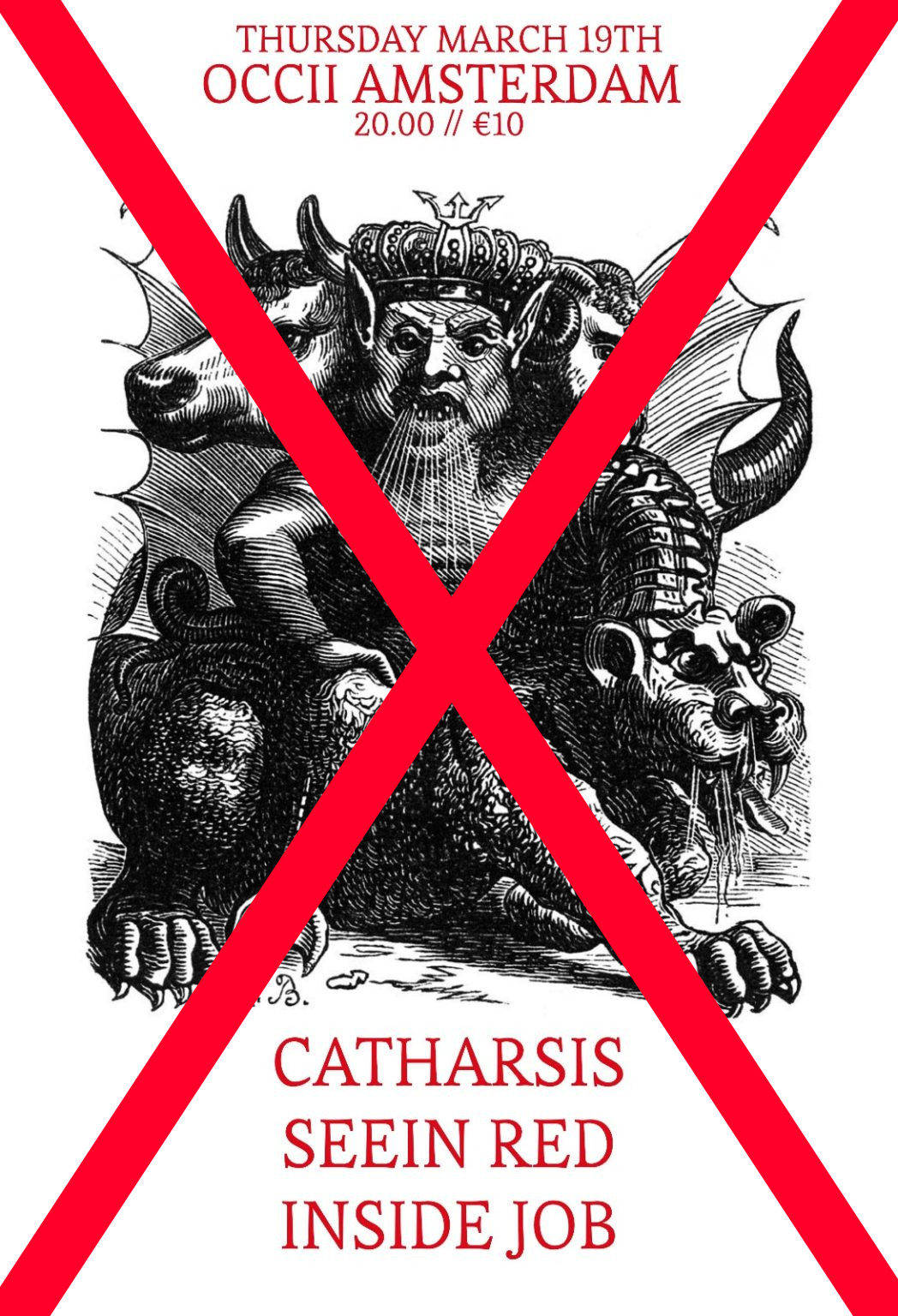 [CANCELLED] CATHARSIS (US) + SEEIN RED + INSIDE JOB