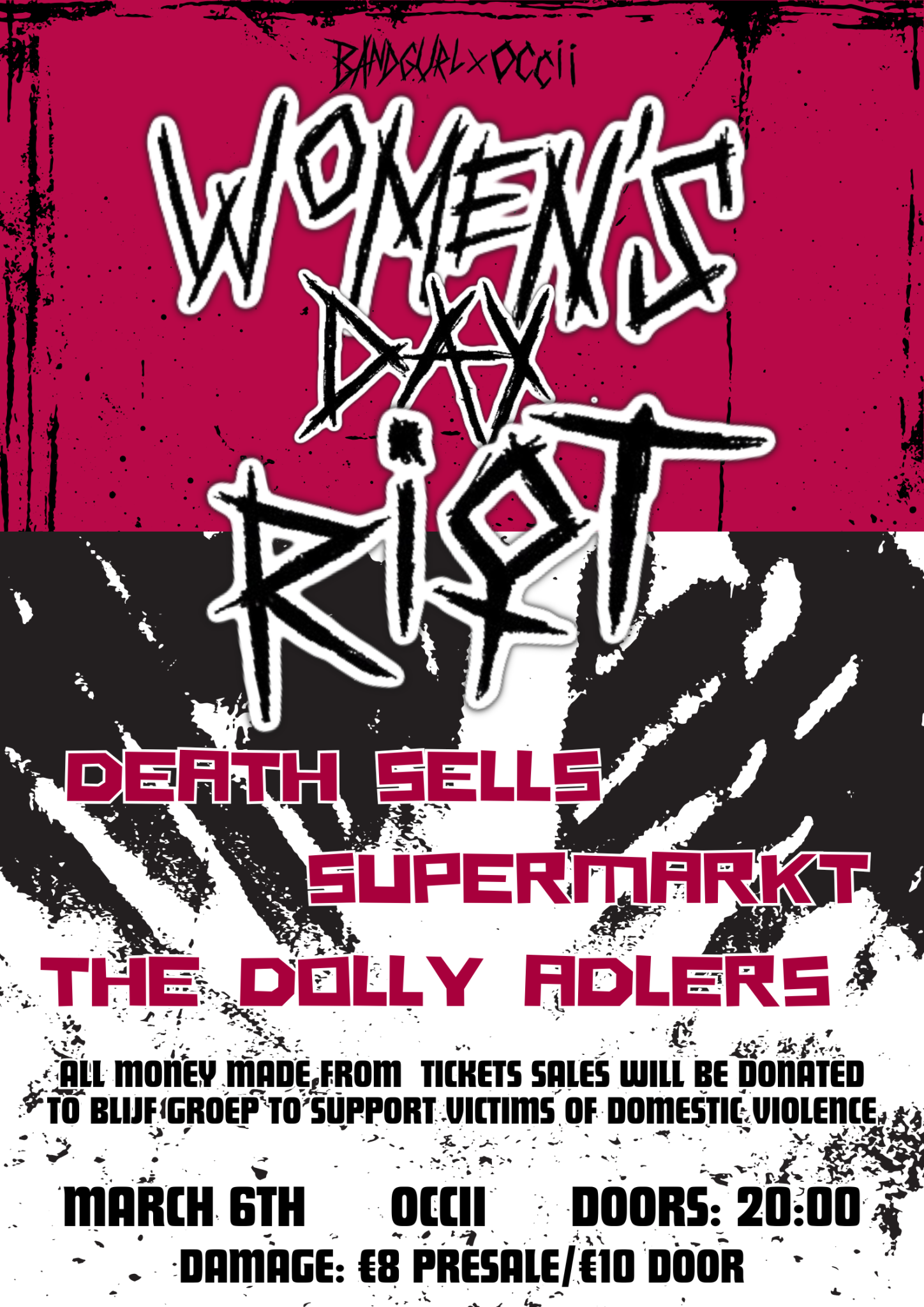 WOMEN’S DAY BENEFIT SHOW: Death Sells + Supermarkt + The Dolly Adlers