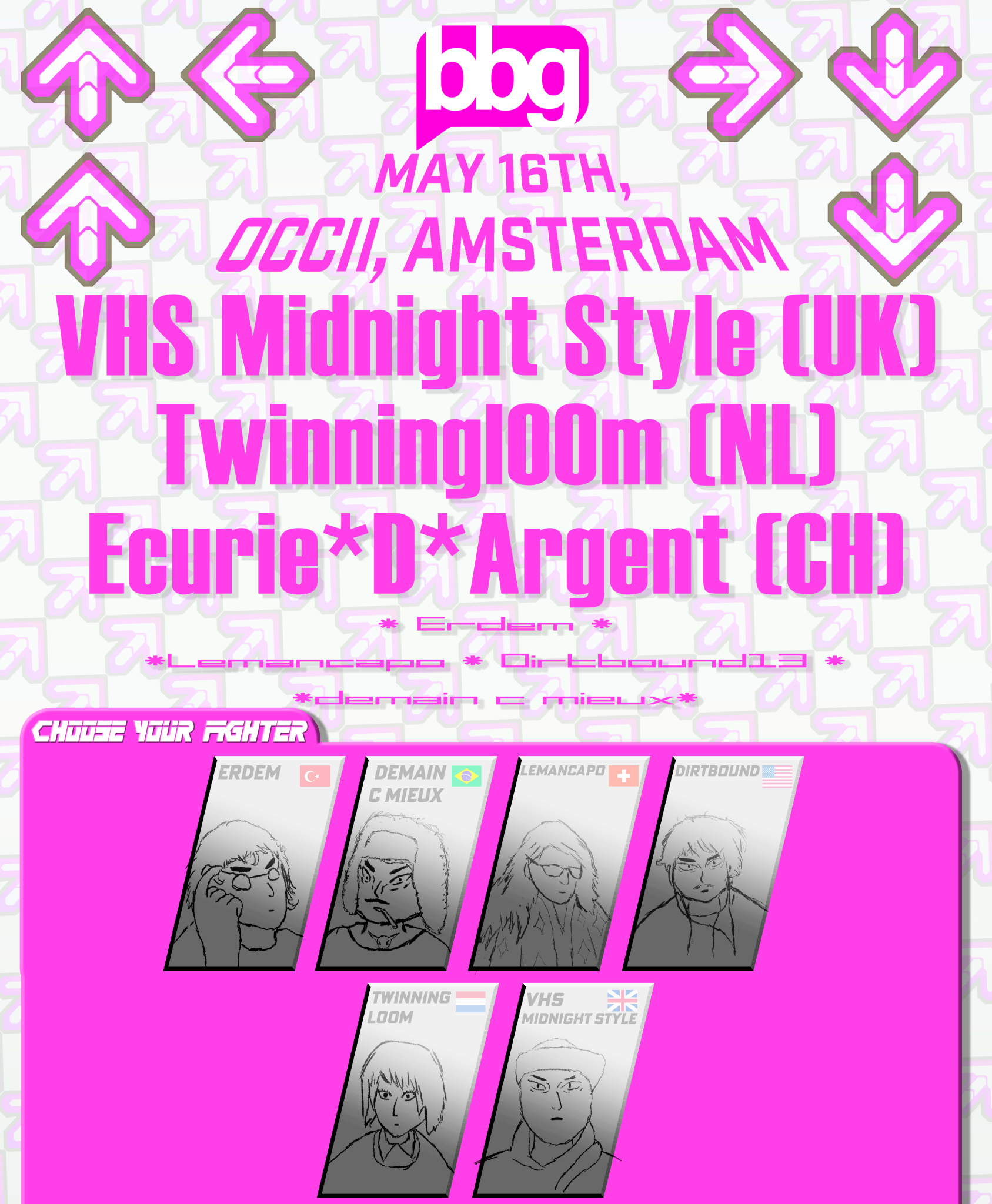 BBG PRESENTS: ECURIE D'ARGENT (CH) + TWINNINGL00M (NL) + VHS MIDNIGHT STYLE (UK)