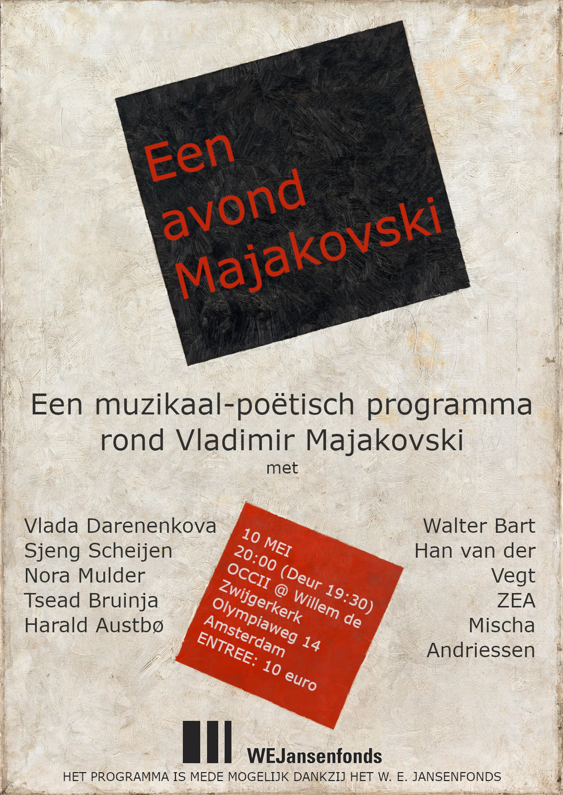 OCCII POËZIE @ WILLEM DE ZWIJGERKERK w/ Vlada Darenkova + Nora Mulder + Sjeng Scheijen + Walter Bart + Han van der Vegt + Tsead Bruinja + ZEA + Harald Austbø + Mischa Andriessen