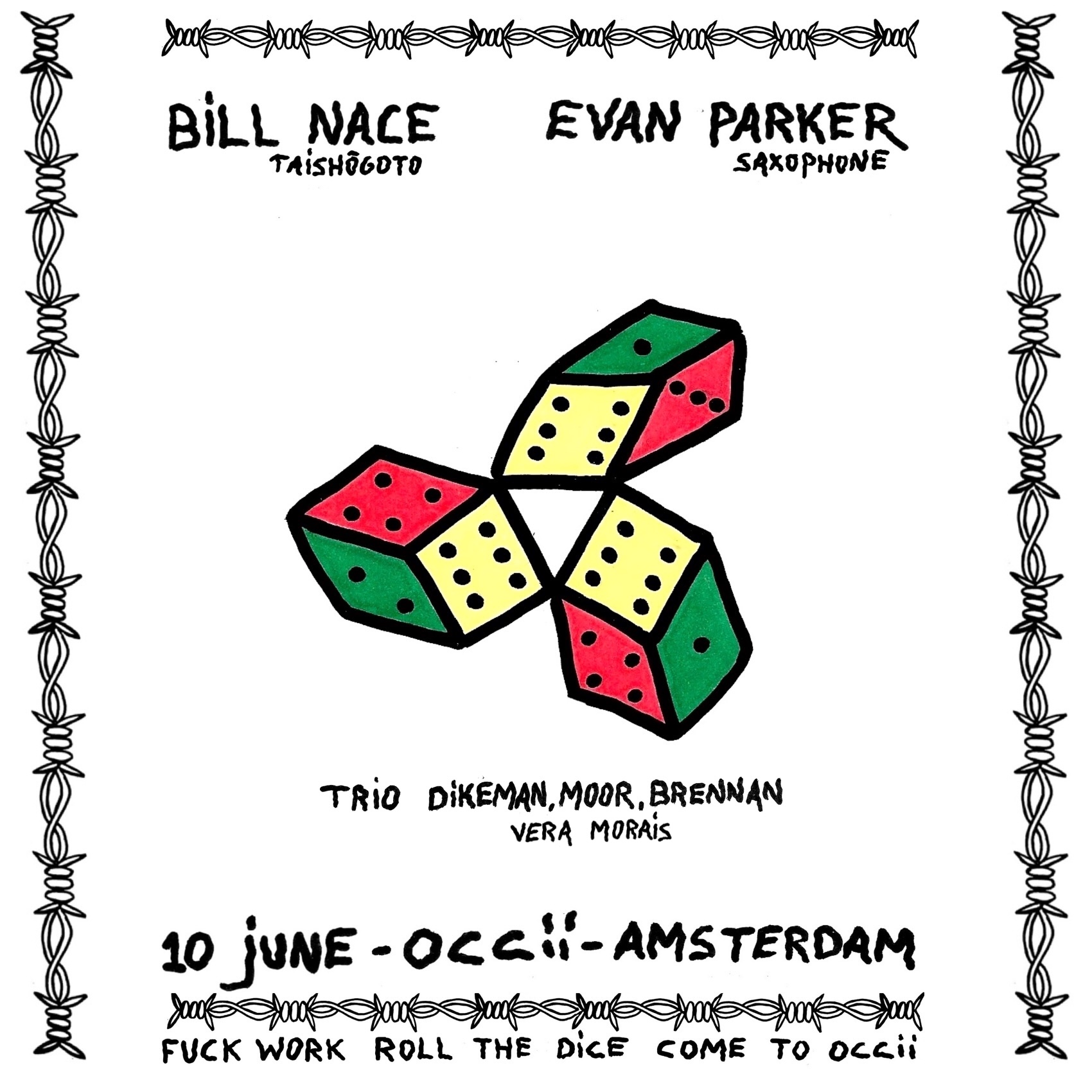 A night of Total Music: EVAN PARKER & BILL NACE + VERA MORAIS + DIKEMAN, MOOR & BRENNAN